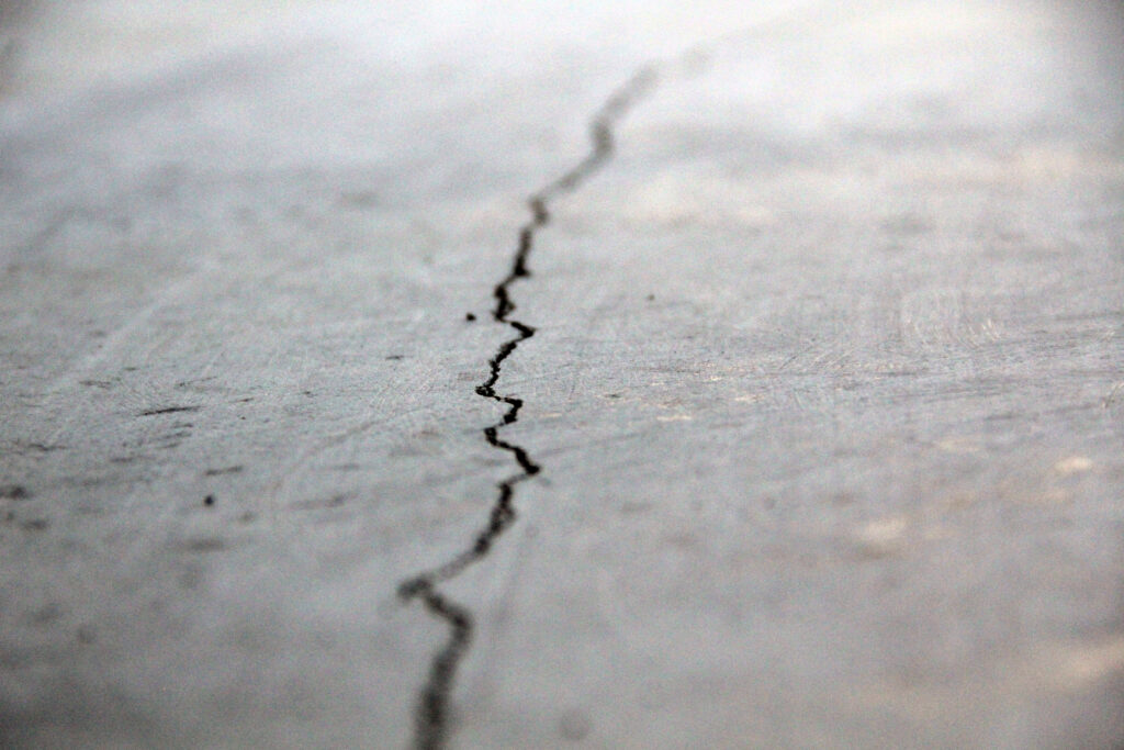 an engineered slab foundation in Texas required to avoid broken concrete as shown on this barndominium slab here