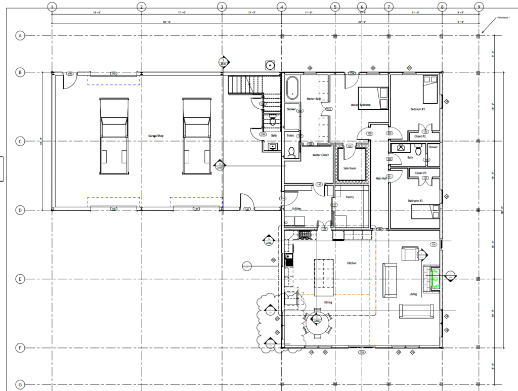barndominium designs include full floor plan sets and architectural drawings